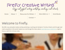 Tablet Screenshot of fireflycreativewriting.com